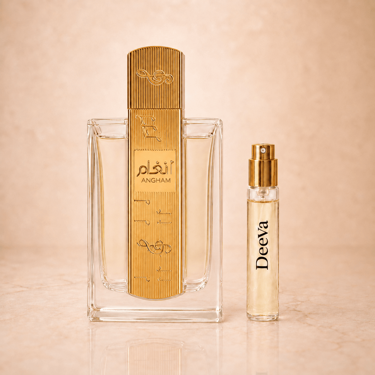 Lattafa Angham Unisex EDP mėginukas 5 ml - arabiški KVEPALAI ir rankų darbo PAPUOŠALAI