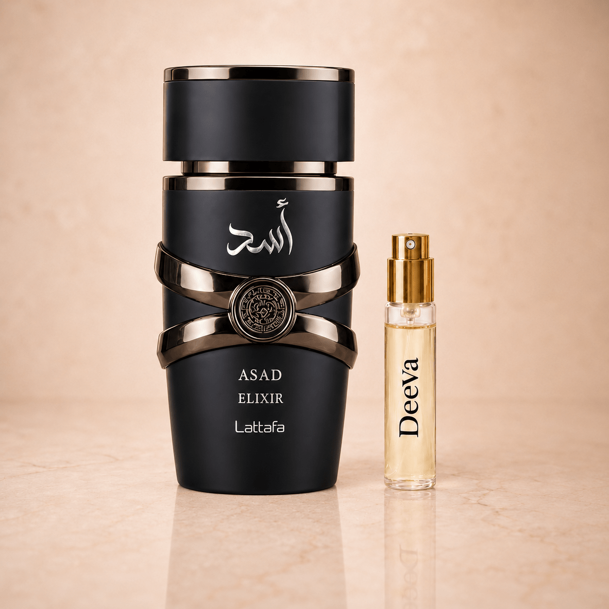 Lattafa Asad Elixir Men EDP mėginukas 5 ml - arabiški KVEPALAI ir rankų darbo PAPUOŠALAI