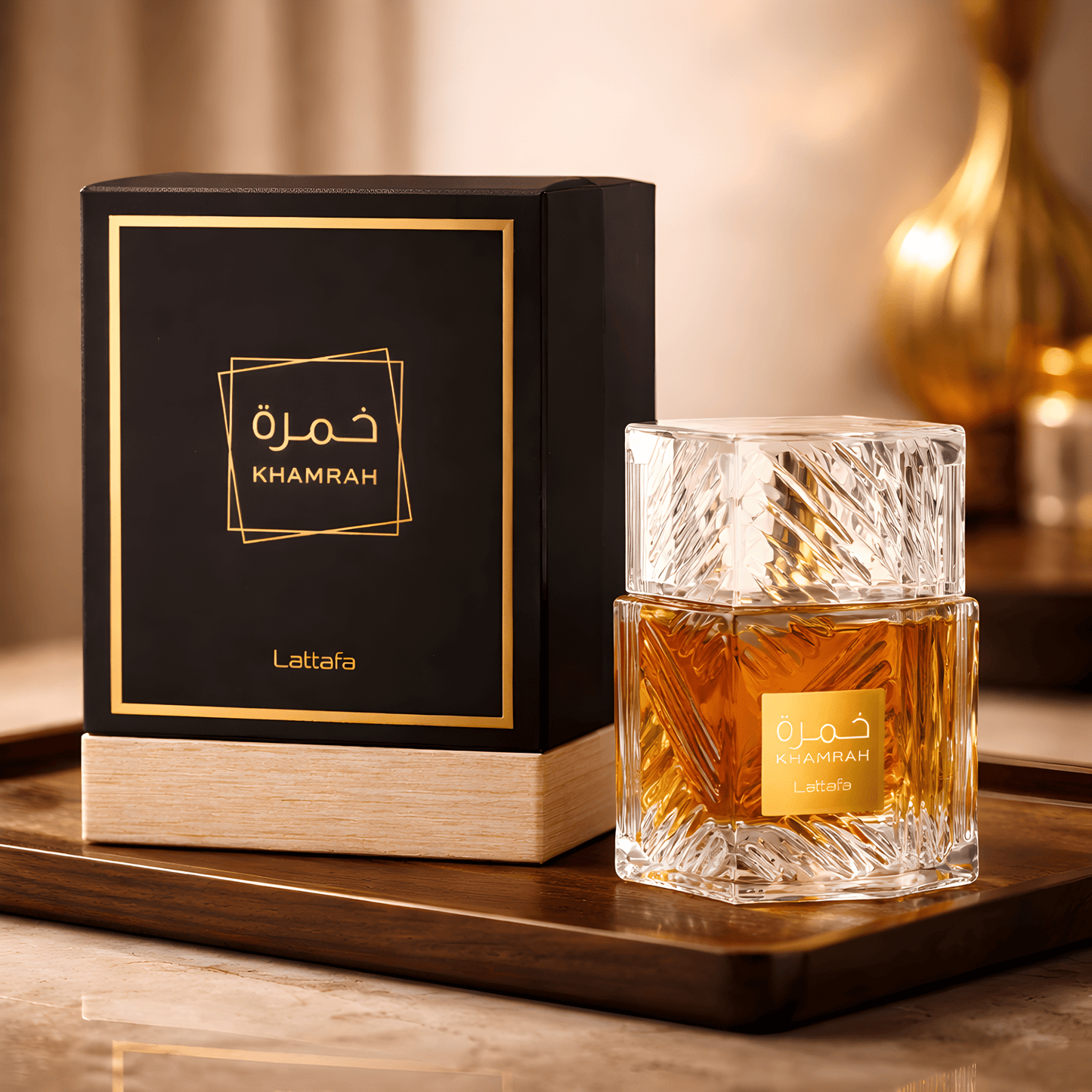 Lattafa Khamrah Unisex EDP 100ml - Kruopščiai atrinkti KVEPALAI ir rankų darbo PAPUOŠALAI
