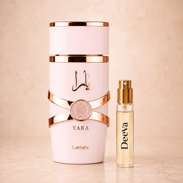 Lattafa Yara Women EDP mėginukas 5 ml - arabiški KVEPALAI ir rankų darbo PAPUOŠALAI