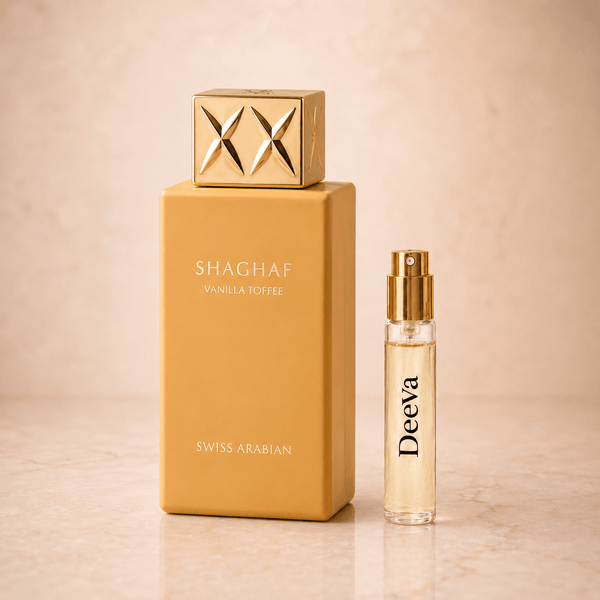 Swiss Arabian Shaghaf Vanilla Toffee Unisex EDP mėginukas 5 ml - arabiški KVEPALAI ir rankų darbo PAPUOŠALAI
